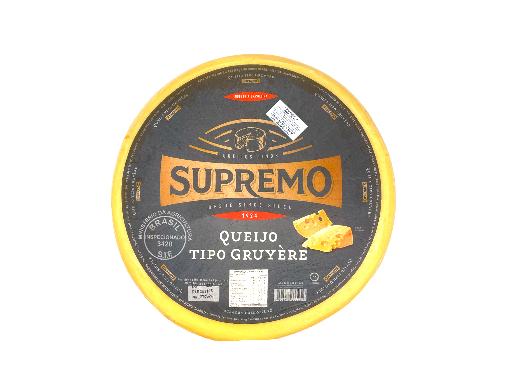 QUEIJO GRUYÉRE SUPREMO BURITIS (PÇ 12 KG)